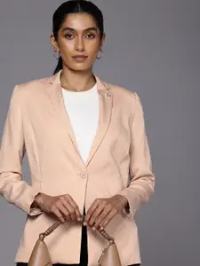 Allen Solly Woman Notched Lapel Collar Single-Breasted Formal Blazer