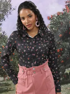 Tokyo Talkies Floral Opaque Printed Casual Shirt