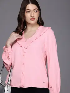 Allen Solly Woman Collarless Opaque Casual Shirt