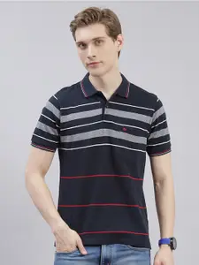 Monte Carlo Striped Polo Collar T-shirt