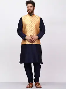 MAG Regular Kurta With Churidar & Nehru Jacket