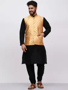 MAG Regular Kurta With Churidar & Nehru Jacket