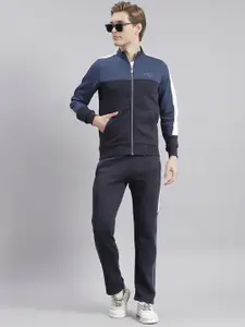 Monte Carlo Colourblocked Mock Collar Cotton Tracksuits