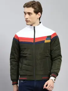 Monte Carlo Colourblocked Mock Collar Lightweight Padded Jacket