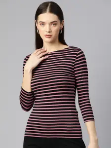 Marks & Spencer Boat Neck Striped T-shirt