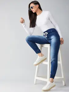 BAESD Women Relaxed Fit Low Distress Heavy Fade Stretchable Jogger