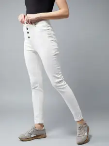 BAESD Women Skinny Fit High-Rise Cotton Stretchable Jeans