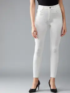 BAESD Women Skinny Fit High Rise Clean Look Jeans