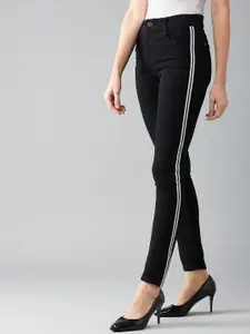 BAESD Women Slim Fit High Rise Clean Look Jeans