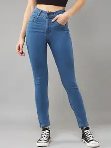 BAESD Women Blue Skinny Fit High-Rise Cotton Stretchable Jeans