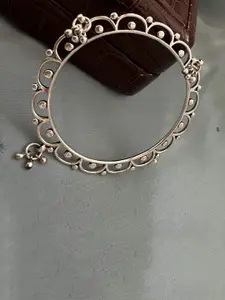 Arte Jewels Rhodium-Plated Bangle-Style Bracelet