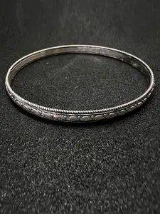 Arte Jewels 925 Oxidised Silver Bangle