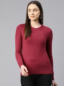Marks & Spencer Women Solid Acrylic Pullover