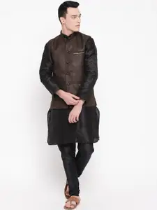 MAG Regular Kurta With Churidar & Nehru Jacket