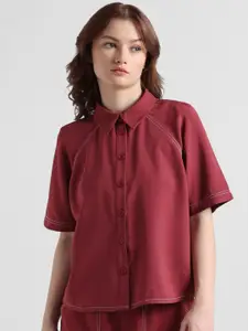 ONLY Onlquality SS Spread Collar Casual Shirt