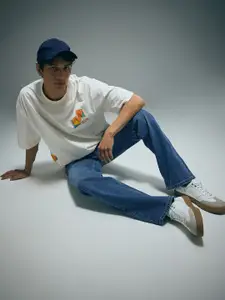 Flying Machine Men Bootcut Clean Look Light Fade Cotton Jeans