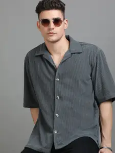 HERE&NOW Oversized Ribbed Corduroy Casual Shirt