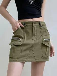 LULU & SKY Straight Mini Denim Skirt