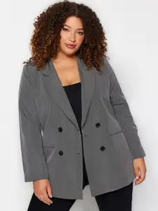 Trendyol Notched Lapel Double-Breasted Casual Blazer