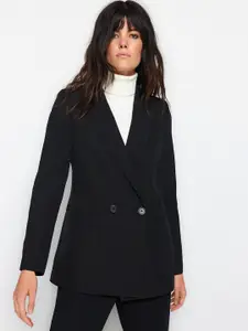 Trendyol Notched Lapel Double-Breasted Blazer