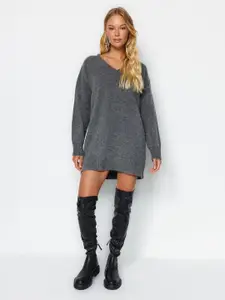 Trendyol V-Neck A-Line Mini Dress