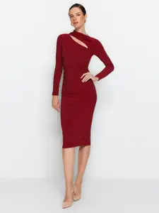 Trendyol Cut-Out Details Sheath Dress