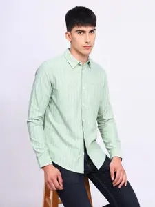 Lee Striped Spread Collar Cotton Casual Shirt