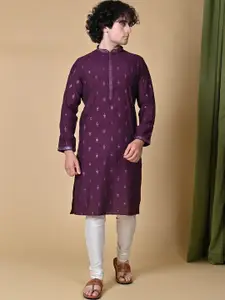 MAAHI FABS Ethnic Motifs Embroidered Thread Work Straight Kurta