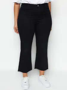 Trendyol Plus Size Women Clean Look Stretchable Cropped Jeans