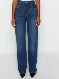 Trendyol Women Light Fade Clean Look Pure Cotton Jeans