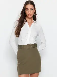 Trendyol A-Line Mini Skirt With Belt