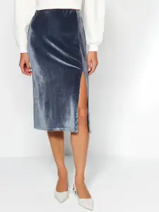 Trendyol Front-Slit Pencil Midi Skirt
