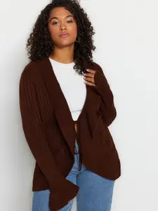 Trendyol Shawl Collar Front-Open Sweater