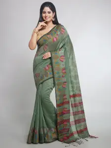 WoodenTant Woven Design Zari Silk Cotton Jamdani Saree