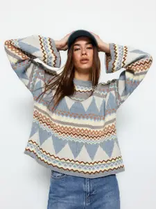 Trendyol Geometric Printed Pullover Sweater