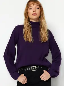 Trendyol Ribbed Turtle Neck Acrylic Pullover