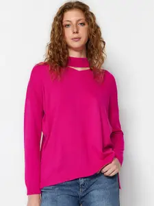 Trendyol High Neck Long Sleeve Acrylic Pullover Sweaters