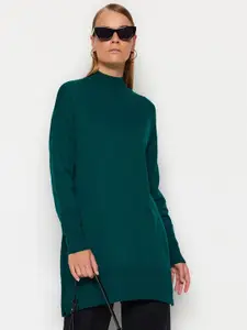 Trendyol High Neck Longline Sweater Vest