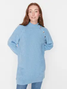 Trendyol Ribbed Longline Pullover Sweaters