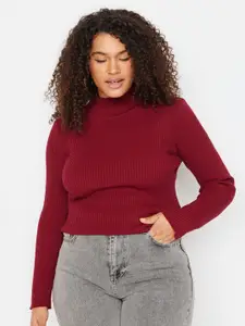 Trendyol Mock Neck Ribbed Pullover