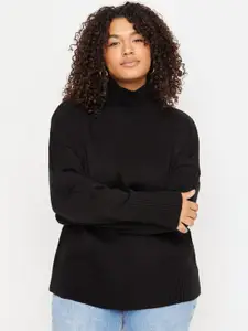 Trendyol Plus Size High Neck Acrylic Pullover