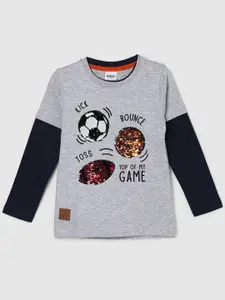 max Boys Graphic Printed Cotton Casual T-shirt