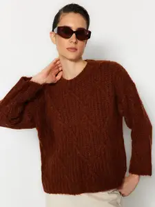 Trendyol Self Design Cable Knit Pullover
