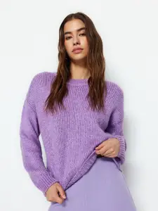 Trendyol Cable Knit Self Design Pullover Sweater