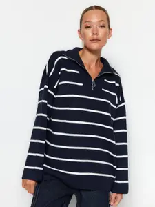Trendyol Striped Long Sleeves Acrylic Pullover