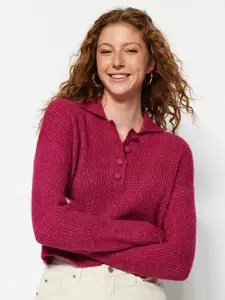 Trendyol Ribbed Crop Pullover Sweater