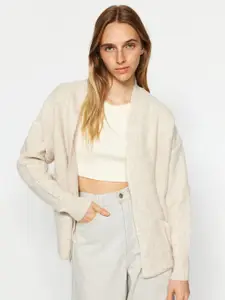 Trendyol Ribbed Front-Open Sweater