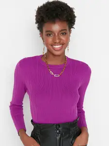 Trendyol Striped Round Neck Pullover