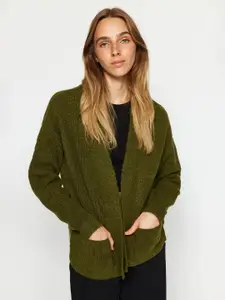 Trendyol Ribbed Front-Open Sweater