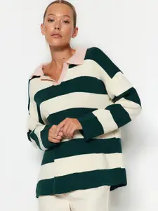 Trendyol Striped Pure Acrylic Pullover